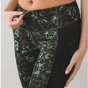 Lululemon Stop at Nothing Camo Crop Sz 4
